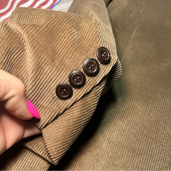 ALAN FLUSSER Brown Corduroy Sport Coat Jacket Blazer - Picture 8 of 13